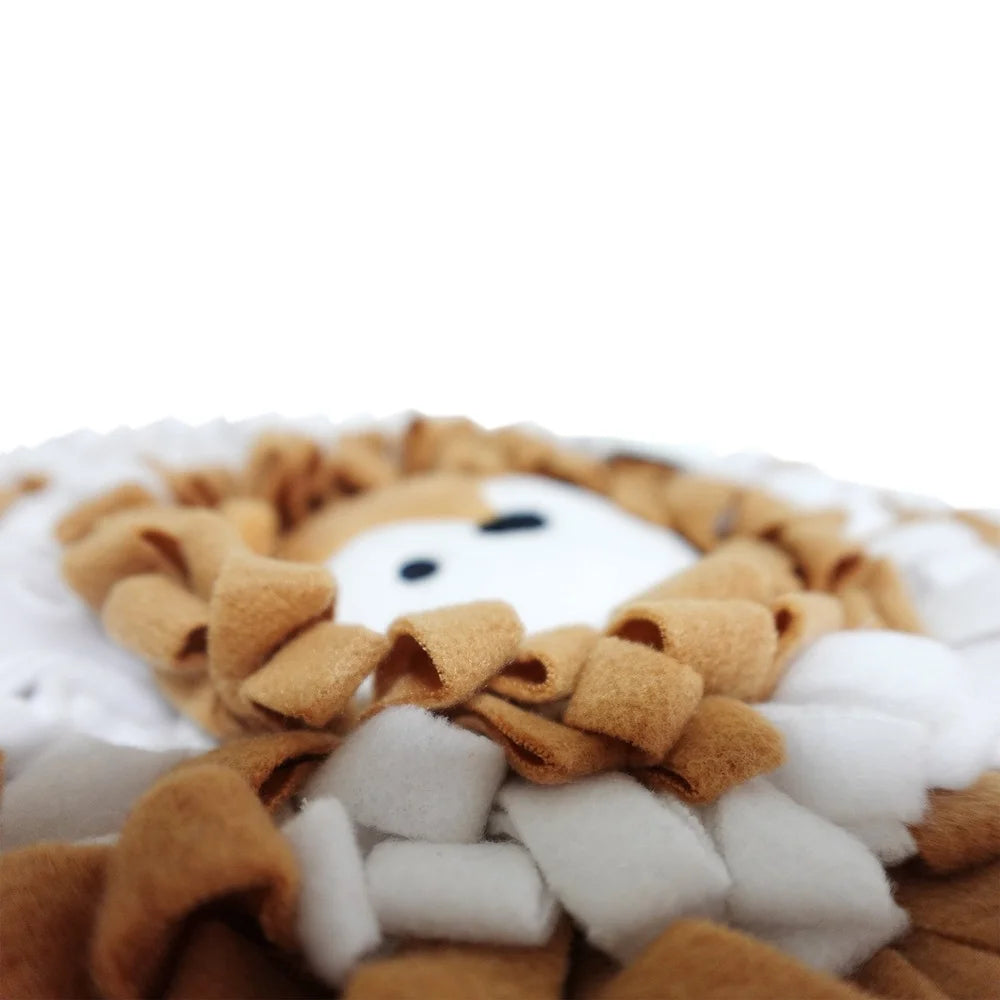 Wildlife Snuffle Fox Mat 10inch Dog Toy Chew Treat Dispenser Non-Slip Polyester Durable Fun Feeding Mat Dogs