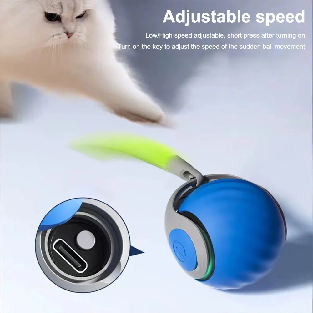 Automatic Moving Cat Toy Ball Interactive Pet Toy for Cats