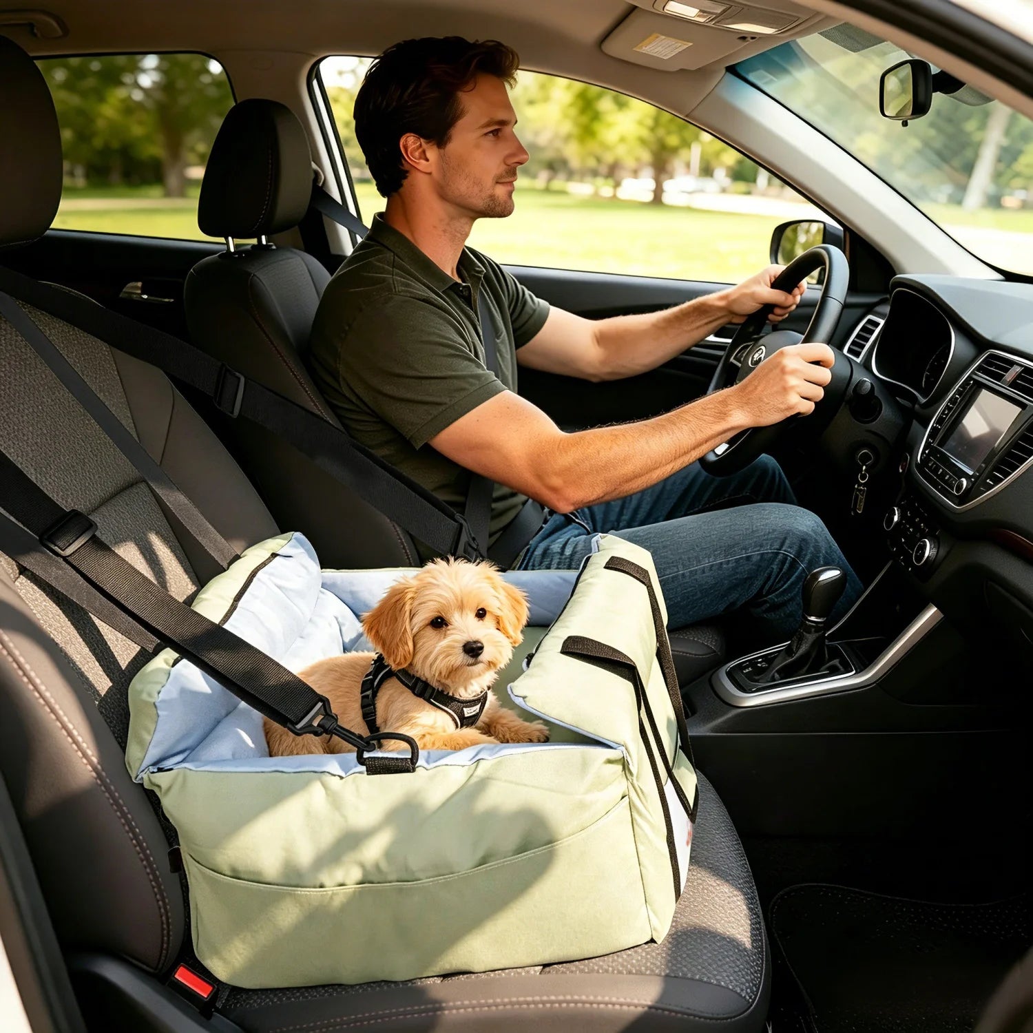 BINGOPAW Dog Car Seat For Small Dogs Washable Booster Seat