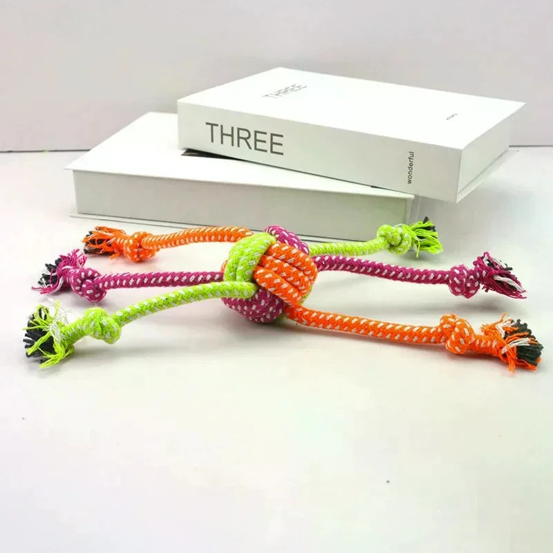 Cotton Dog Chew Rope Toy Durable Knot Bone For Puppies