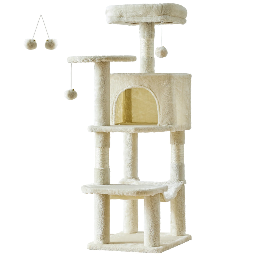 JHK Multi Cat Climbing Cat Tree Tower With Sisal Posts