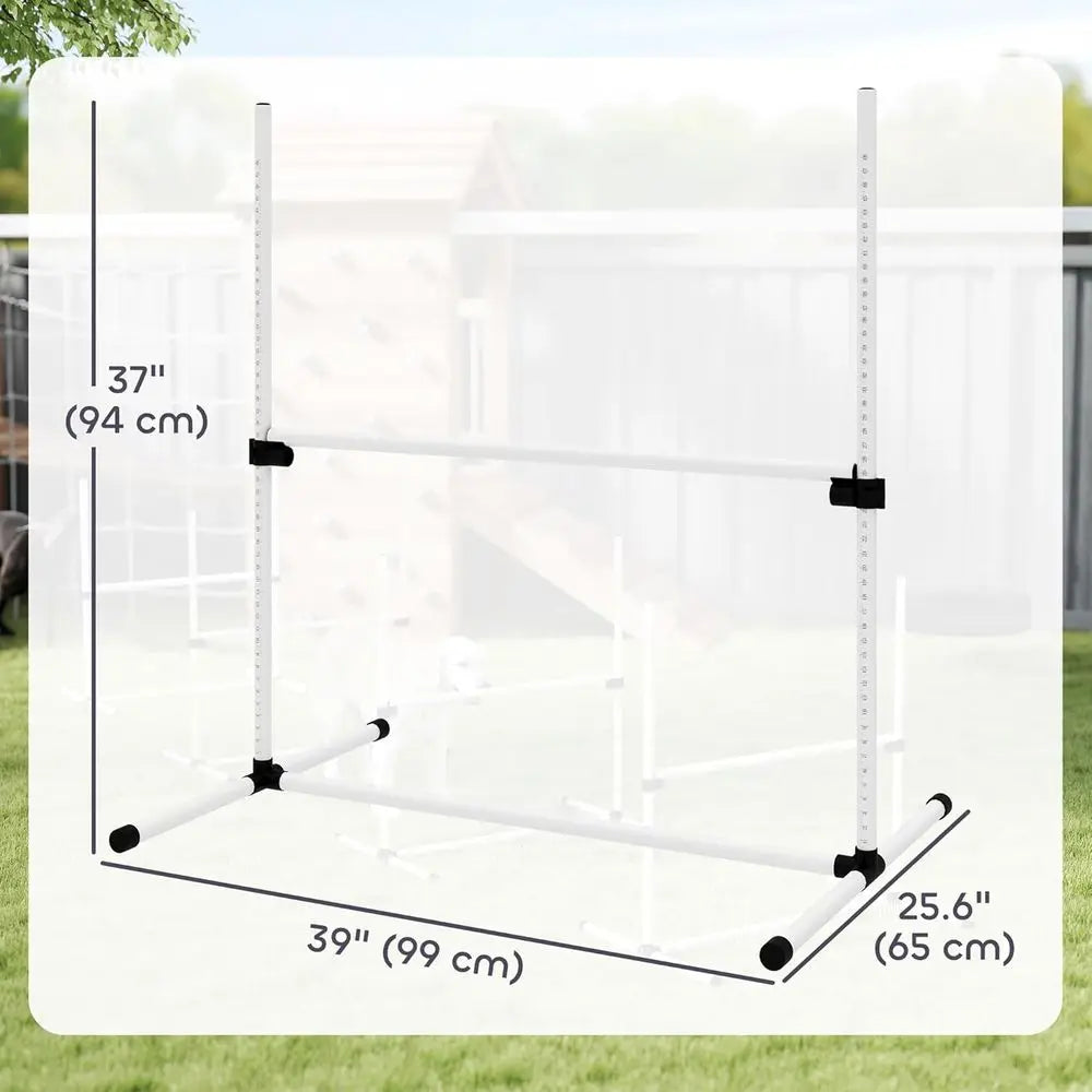 Dog Agility Training Equipment Set With Adjustable Jump Bars