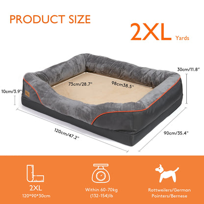 BINGOPAW Dog Bed Soft Comfortable Anti Allergy Fleece Waterproof