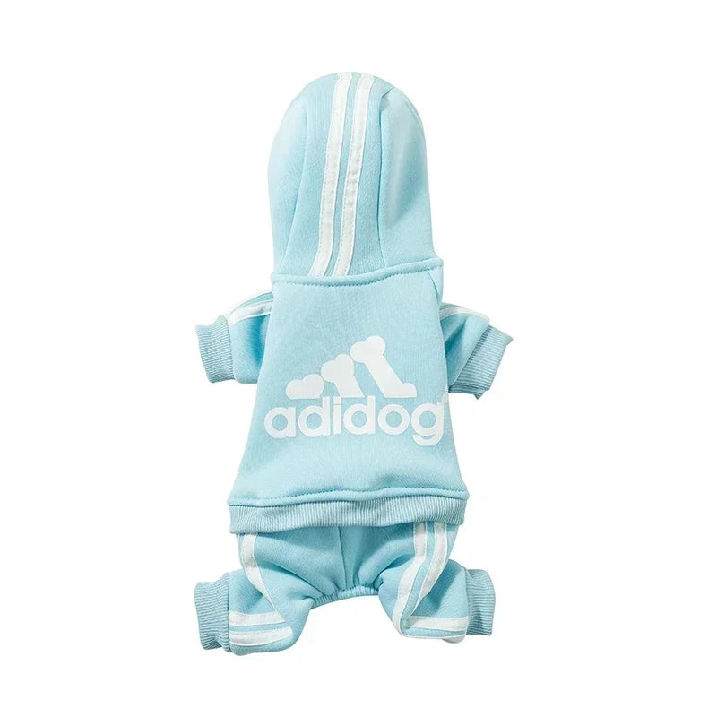 Cozy Dog Jumpsuit With Warm Hoodie Sweatshirt For Dogs