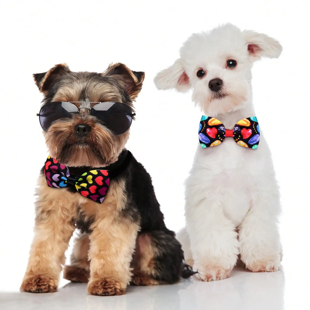 Fashion Dog Bowties Adjustable Pet Collars Grooming Accessories