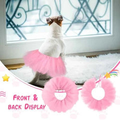 Elegant Silk Tutu Skirt For Dogs Puppies Ballerina Holiday Costume