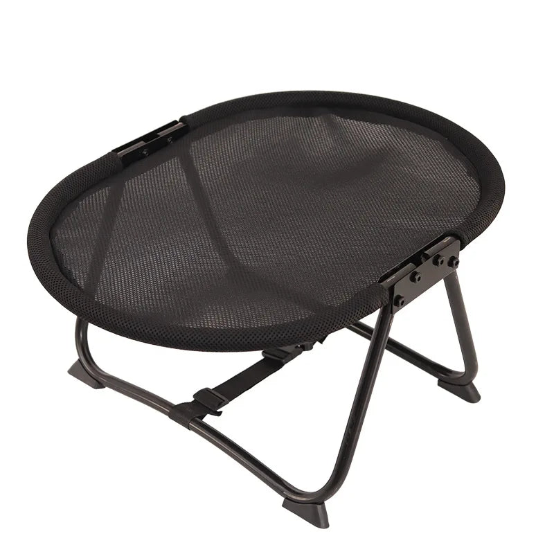 Elevated Folding Pet Cat Chair Bed Breathable Mesh Mat High Load Bearing Detachable Washable Cooling Raised Cat Cot Bed Summer Heat Dissipation Sleeping Nest For Kitten Small Dogs Indoor Use pet bed