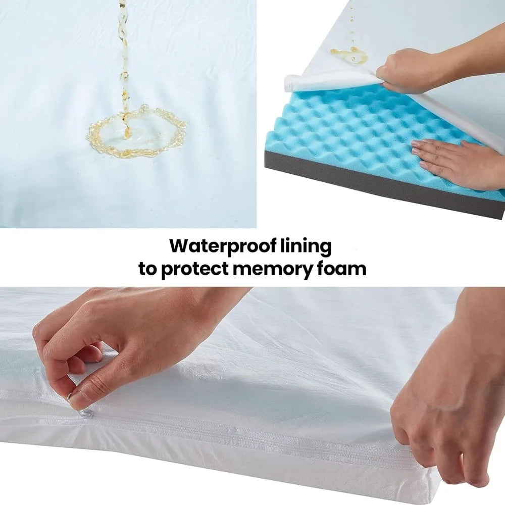Orthopedic Memory Foam Dog Bed With Cooling Gel Crate Mat