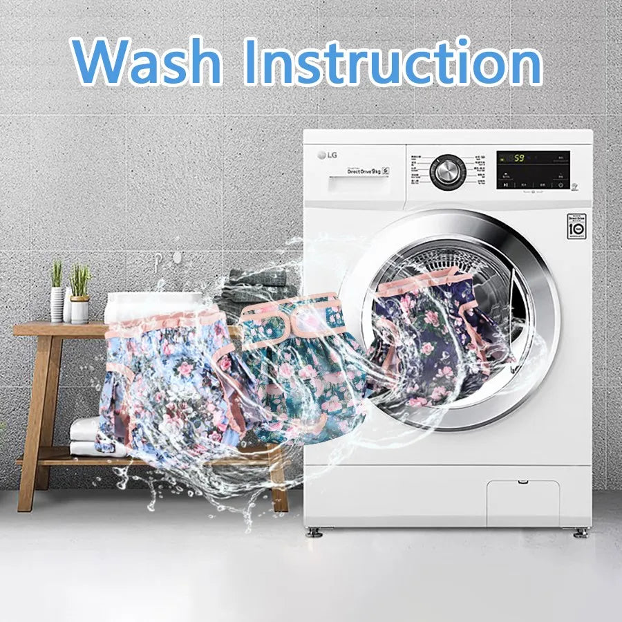 NONECN Adjustable Dog Diapers Female Reusable Washable Flower Pattern