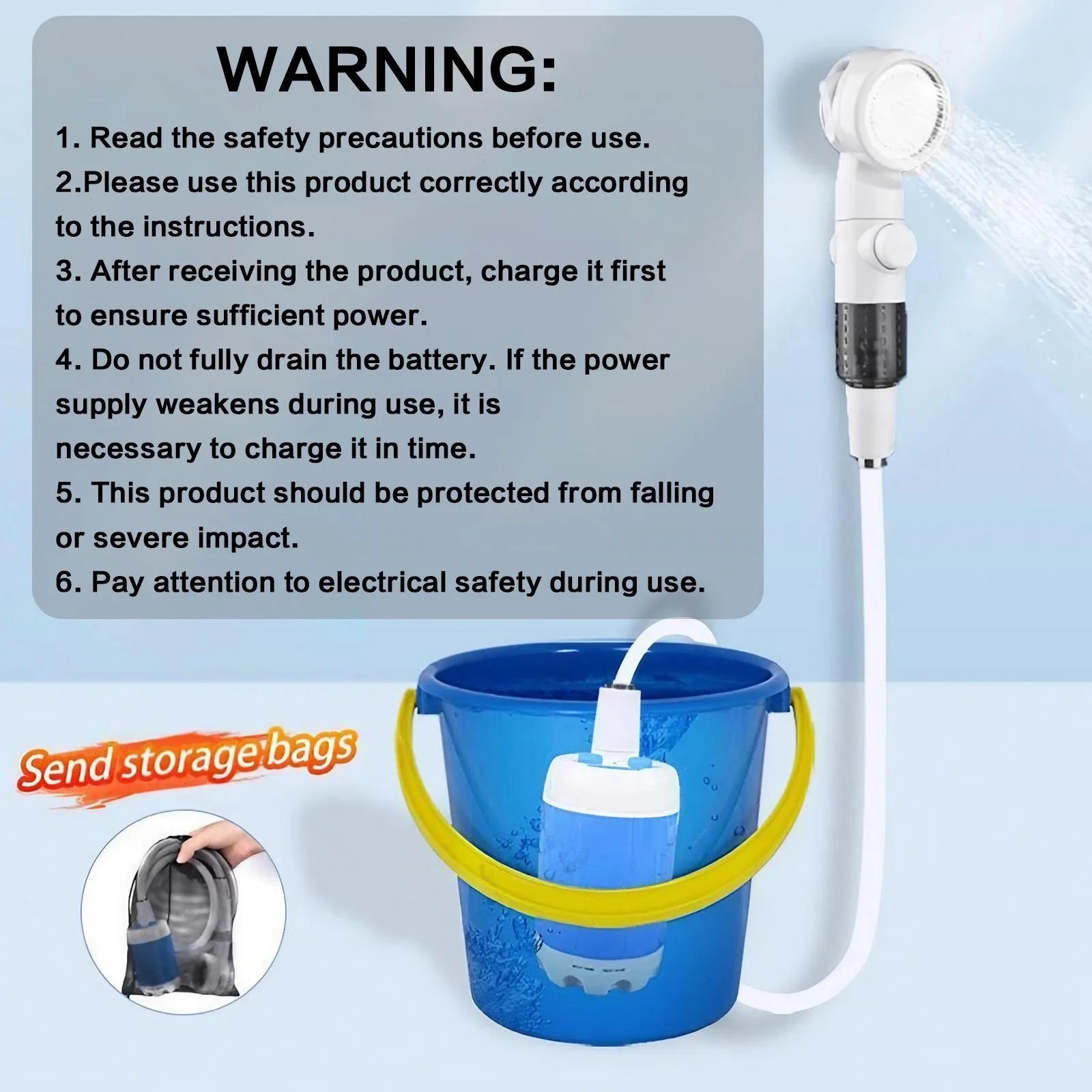 Portable Rechargeable Handheld Pet Shower Sprayer for Dogs Cats with Gentle Stream Adjustable Pressure Shower Pump Outdoor Watering Spray Head USB Charging for Bathing Grooming Car Washing Flower Watering