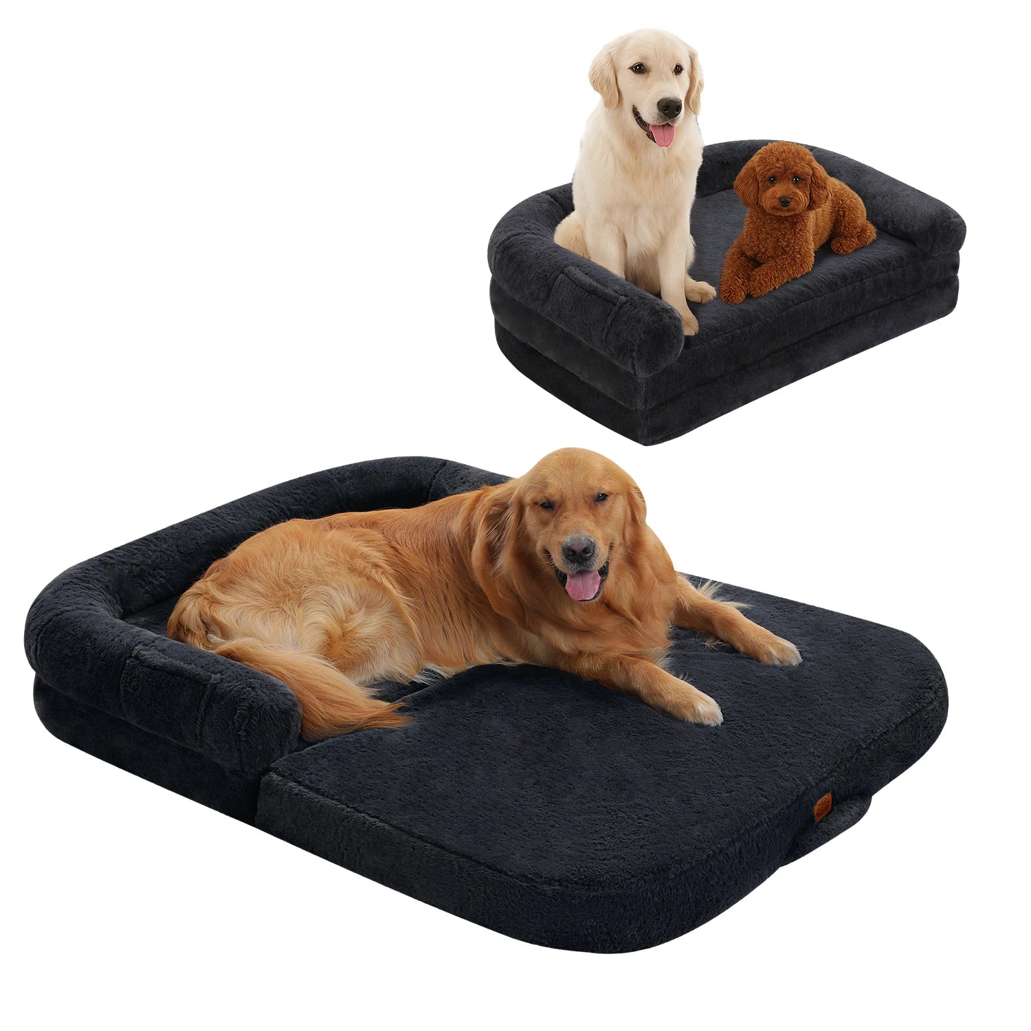 PAWZ Road Foldable Dog Bed Plush Sofa for Dogs Washable