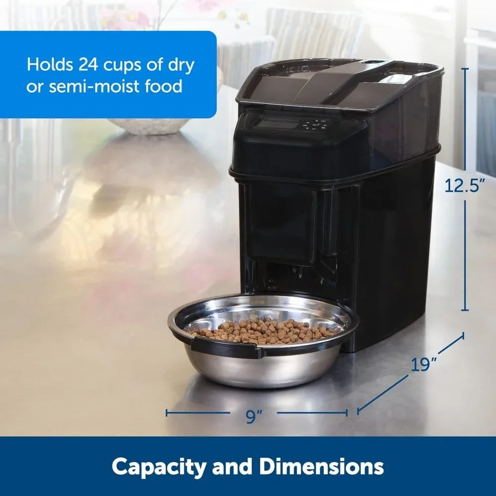 Automatic Cat Feeder - Pet Simply Feed - Automatic Pet Feeder for Cats Dogs - Timed Pet Feeder with Programmable Portion Control
