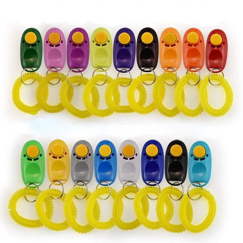 Hot Sale Portable Dog Button Clicker Sound Trainer Pet Training Tool Wrist BAccessory Pet Products Accessories  Dog cat Supplies