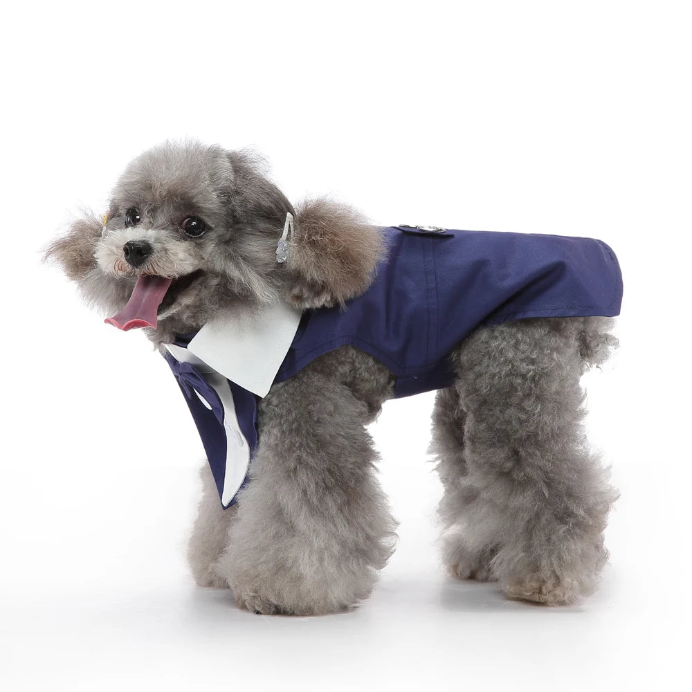 Christmas Dog Costume For Pets Tuxedo Wedding Outfit