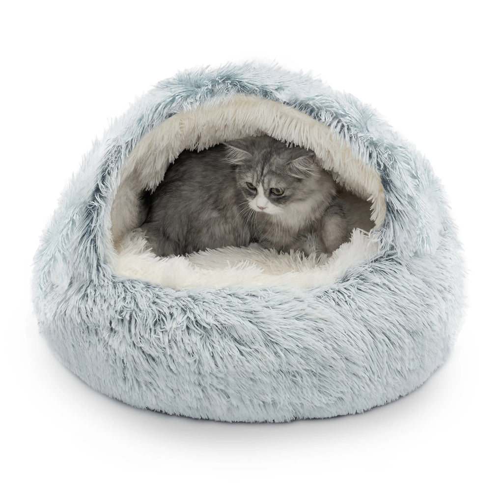 Closure Cat Beds Nest Soft Semi Enclosed Pet House Rest