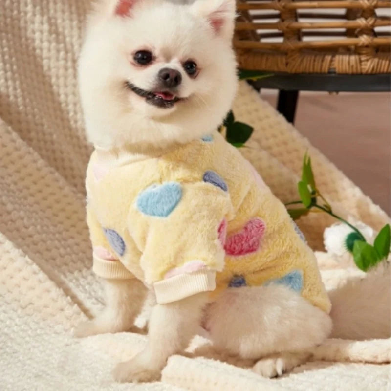 Soft Flannel Dog Vest Puppy Autumn Winter Warm Fleece Jacket