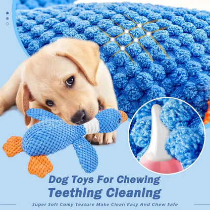 Upgraded Goose Indestructible Dog Toys for Aggressive Chewers Small Medium Large Breed, Crinkle Squeaky Plush Dog Puppy Chew Toy