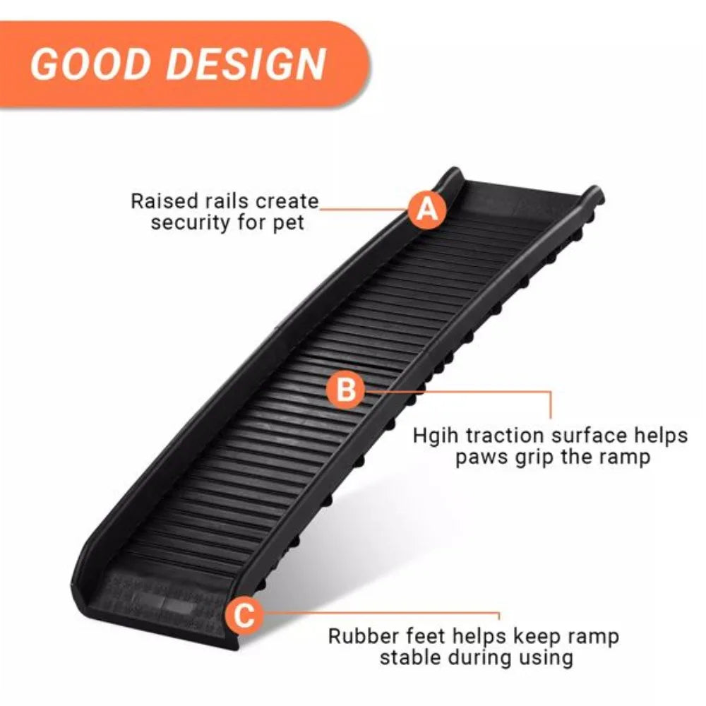 63" Folding Pet Ramp, Portable Dog Ramp,Perfect for Travel, Safe, Lightweight & Easy to Maintain,Folding Dog Ramp