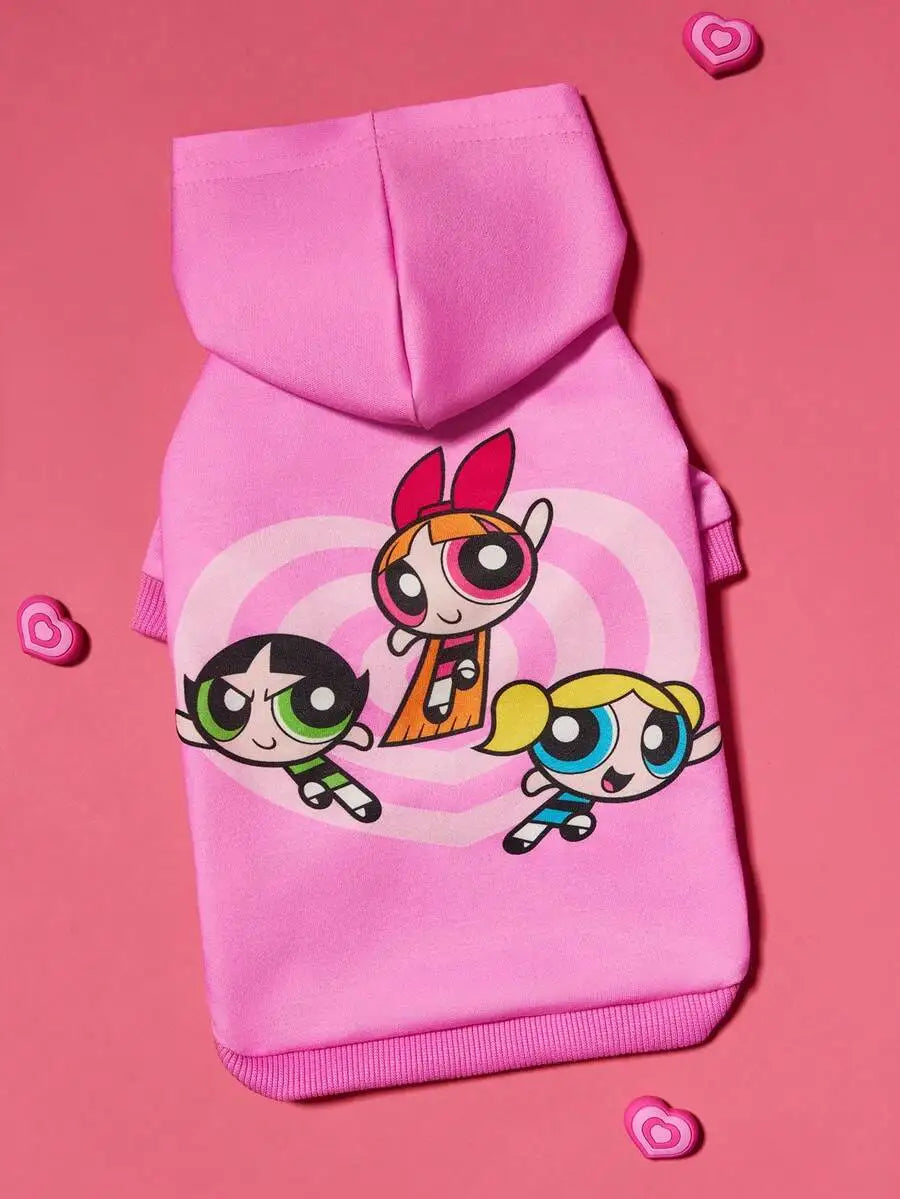 Rainbow Cloud Bear Print Pet Hoodie Sweatshirt for Dogs and Cats