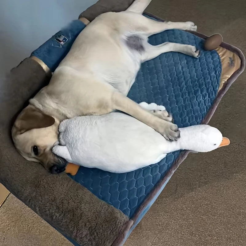 Plush Duck Dog Toy Chew and Play Realistic Durable Design