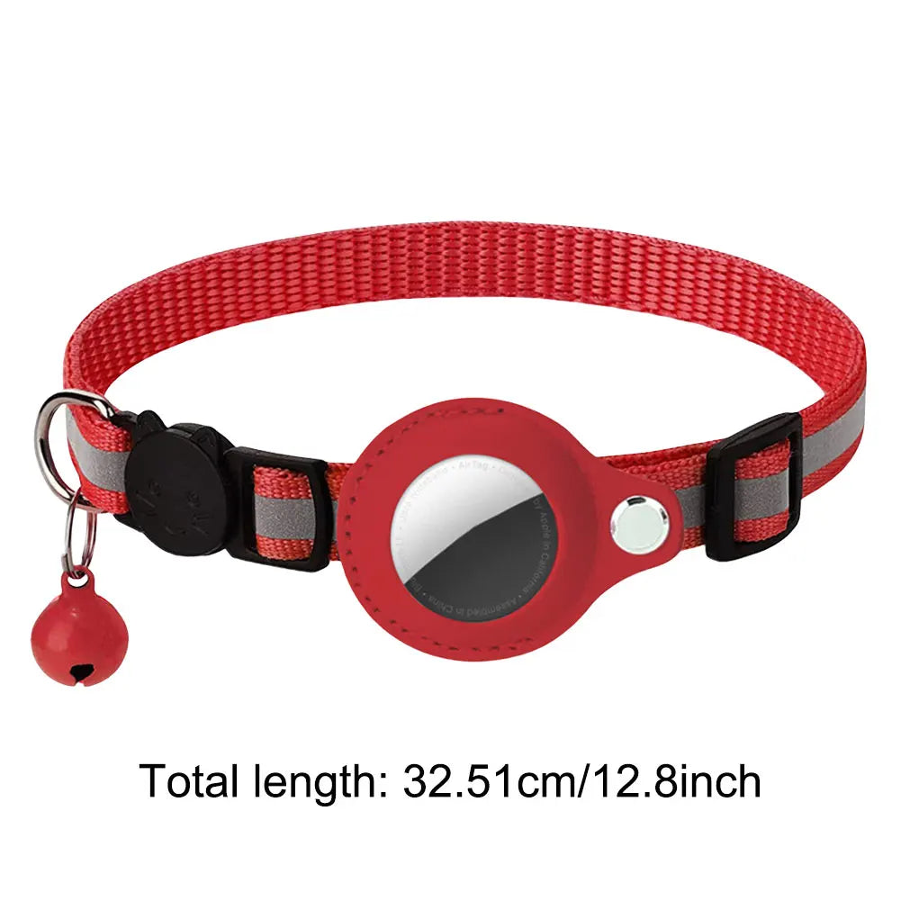 Alloet Apple AirTag Cat Collar Reflective GPS Tracker Holder