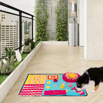 Fleece Sniffing Mat For Pets Interactive Dog Puzzle