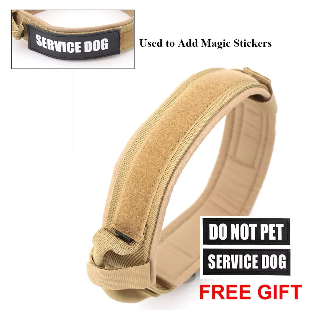 Adjustable Tactical Dog Training Collar And Leash Set Control Handle