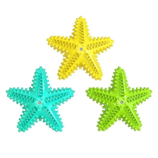 Hign-concerned Vocal Starfish Dog Toy Interactive Rubber Balls DentalTeethCleaning