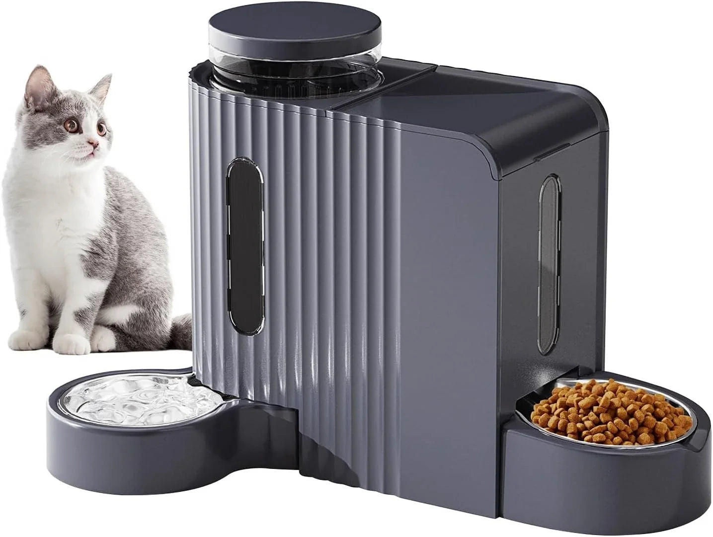 Automatic Gravity Pet Feeder and Water Dispenser Set