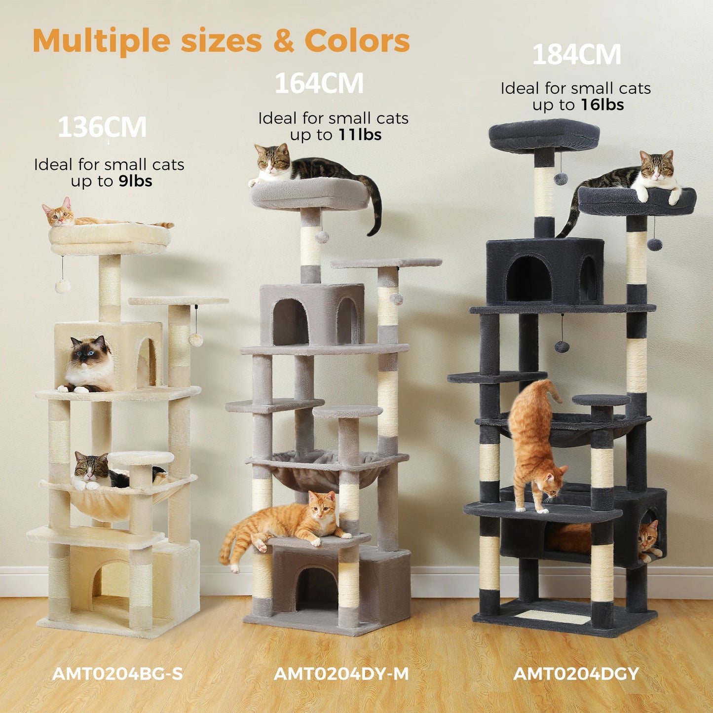 PAWZ Road Cat Tree And Tower For Cats With Sisal Posts