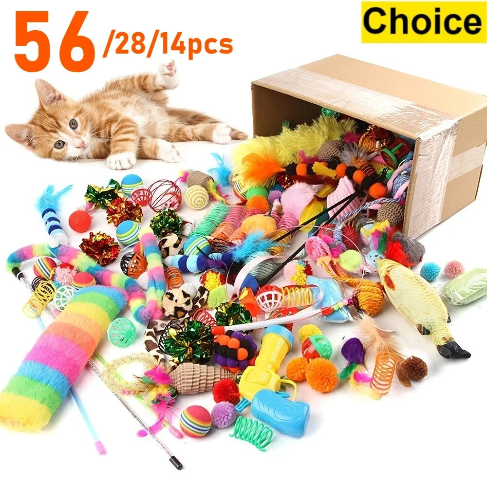 Cat Toys Mixed Pack Of Plush And Plastic For Cats