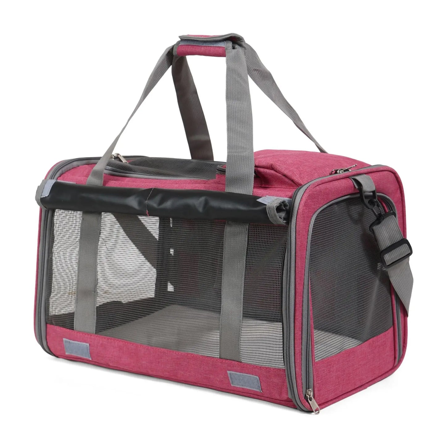 Portable Expandable Pet Travel Bag Soft Sided Breathable Carrier Crossbody