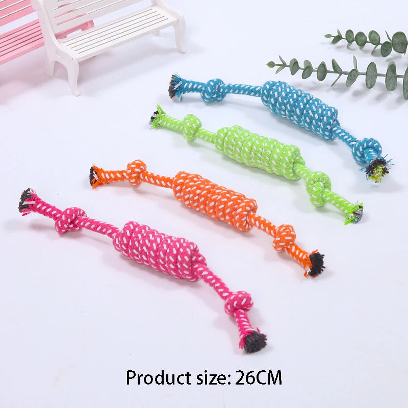 VZZ Interactive Cotton Rope Mini Dog Toy Ball Chew