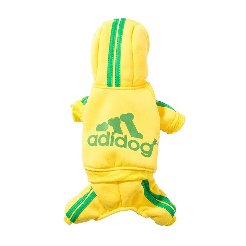 Cozy Dog Jumpsuit With Warm Hoodie Sweatshirt For Dogs