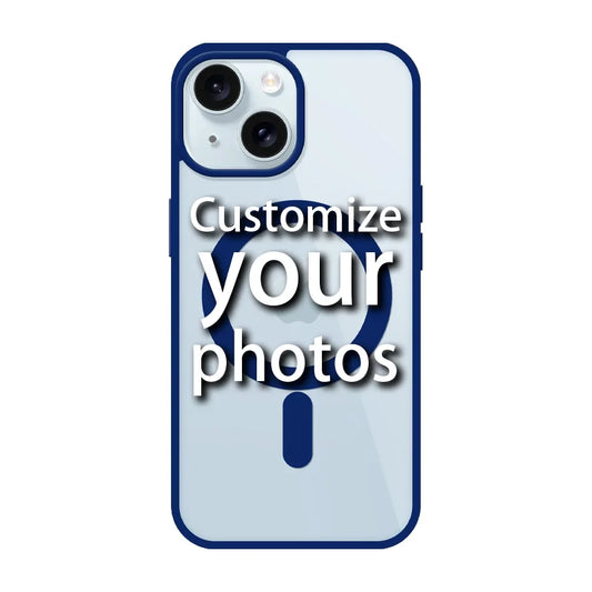Magnetic Pattern Customized Acrylic Matte Phone Case For iPhone16 15 14 13 12 11 Pro Max XS Shockproof birthday gift pet dog