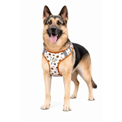 No Pull Dog Harness Set 4PCS Adjustable Soft Vest Harness with Leash, Collar and Poop Bag Holder for Large Breed Dogs L