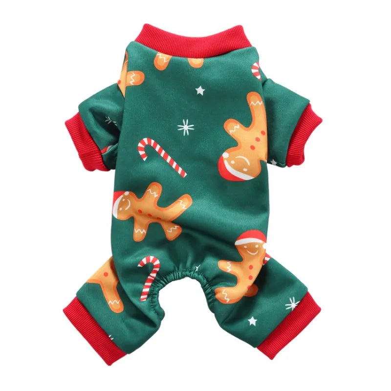 Christmas Pet Costume Reindeer Santa Snowman Dog Clothes 4 Legs Cute Puppy Outfit Festive Xmas Apparel for Small Medium Dogs