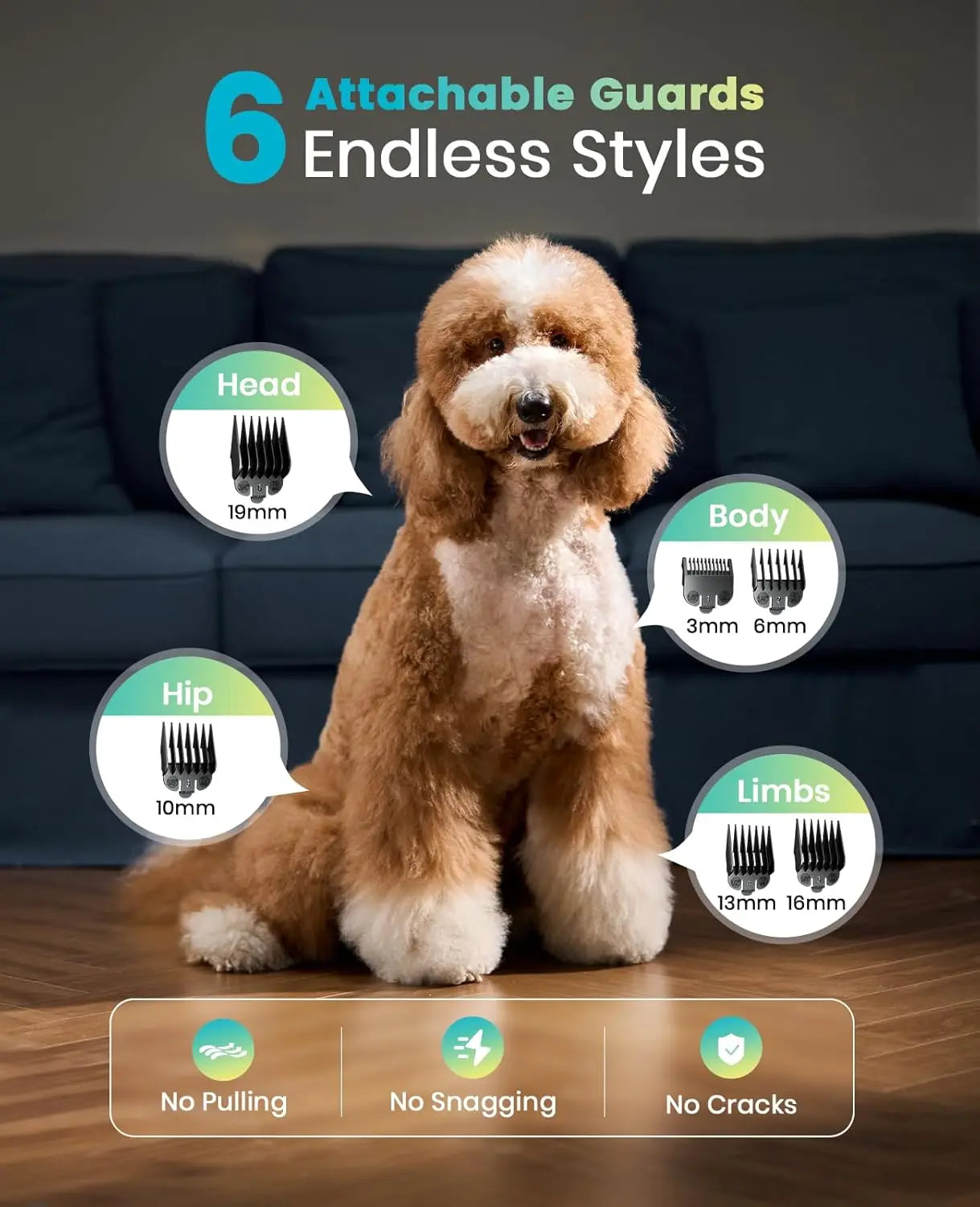 Low Noise Dog Clippers For Thick Hair With Stainless Blade