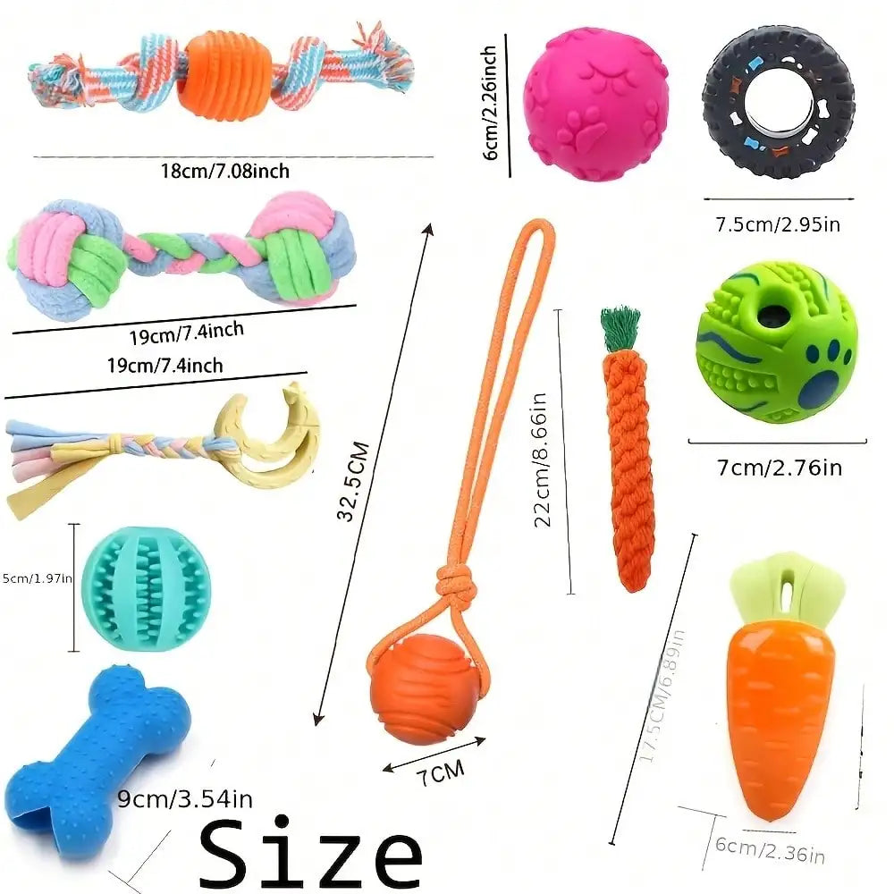 Triple Pack Durable Nylon Dog Chew Toys for Small Breeds