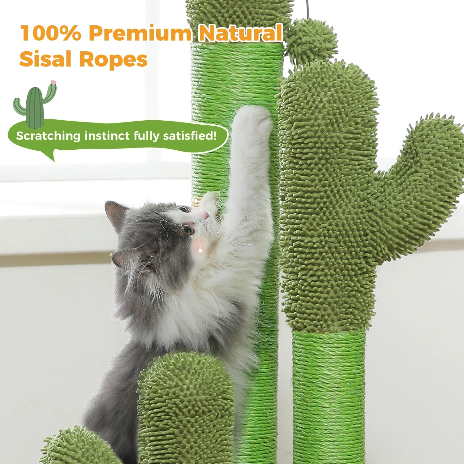 PAWZ Road Cactus Cat Scratching Post With Sisal Poles