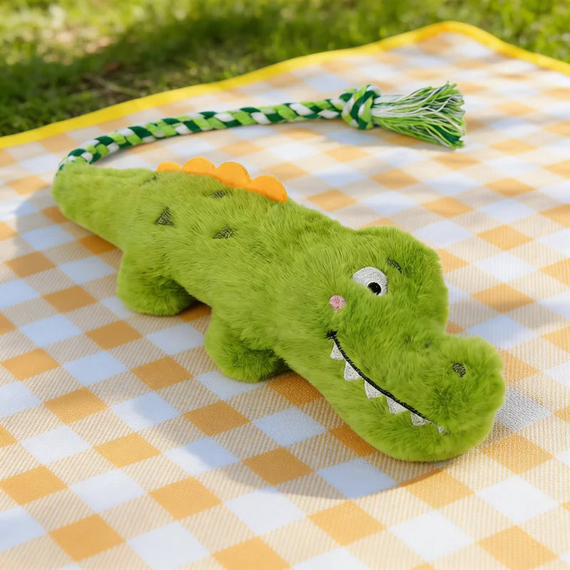 Pet Crocodile Chew Rope Toy For Dogs Indestructible Safe Puppy