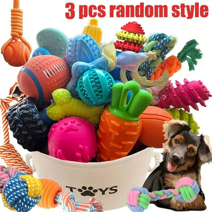 Triple Pack Durable Nylon Dog Chew Toys for Small Breeds