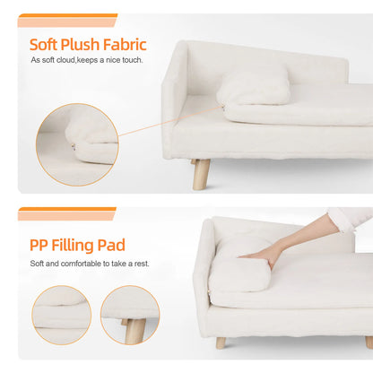 BINGOPAW Elevated Pet Bed Sofa With Waterproof Cozy Pad And Wood Legs