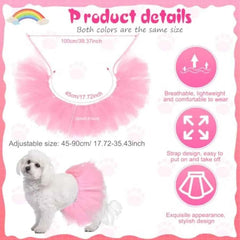 Elegant Silk Tutu Skirt For Dogs Puppies Ballerina Holiday Costume
