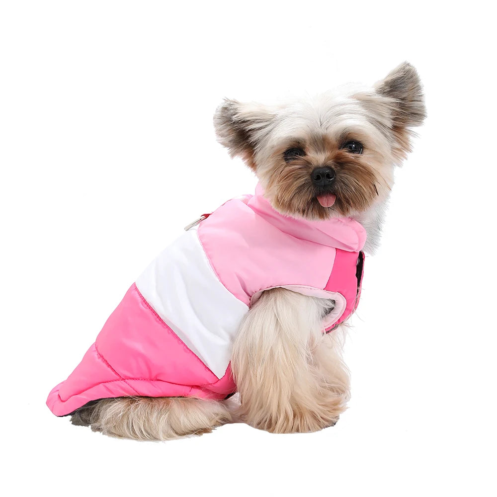 Winter Windproof Dog Coat With D-Ring Waterproof Pet Apparel