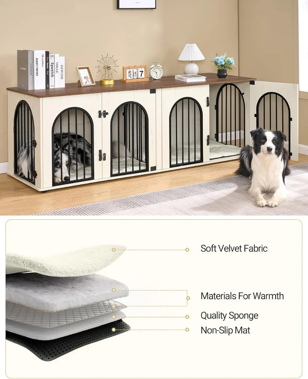 Heavy Duty Indoor Dog Kennel Furniture with TV Stand