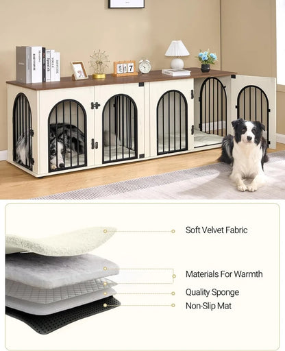 Heavy Duty Indoor Dog Kennel Furniture with TV Stand