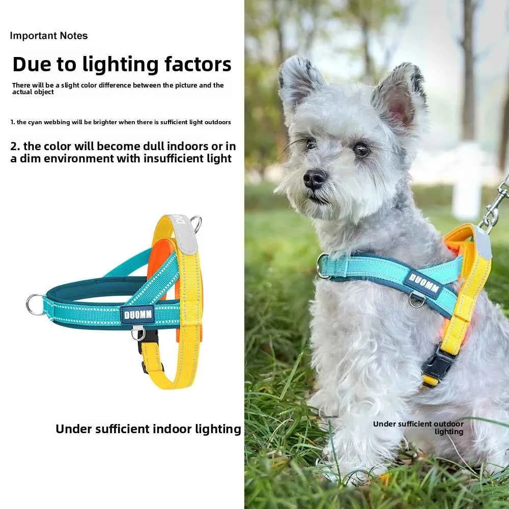 Dog Leash Pet Saddle Harness Explosion-proof Shiba Inu Bichon Frize Puppy Harness Outdoor Pet Supplies Dog Collar Cat Collar