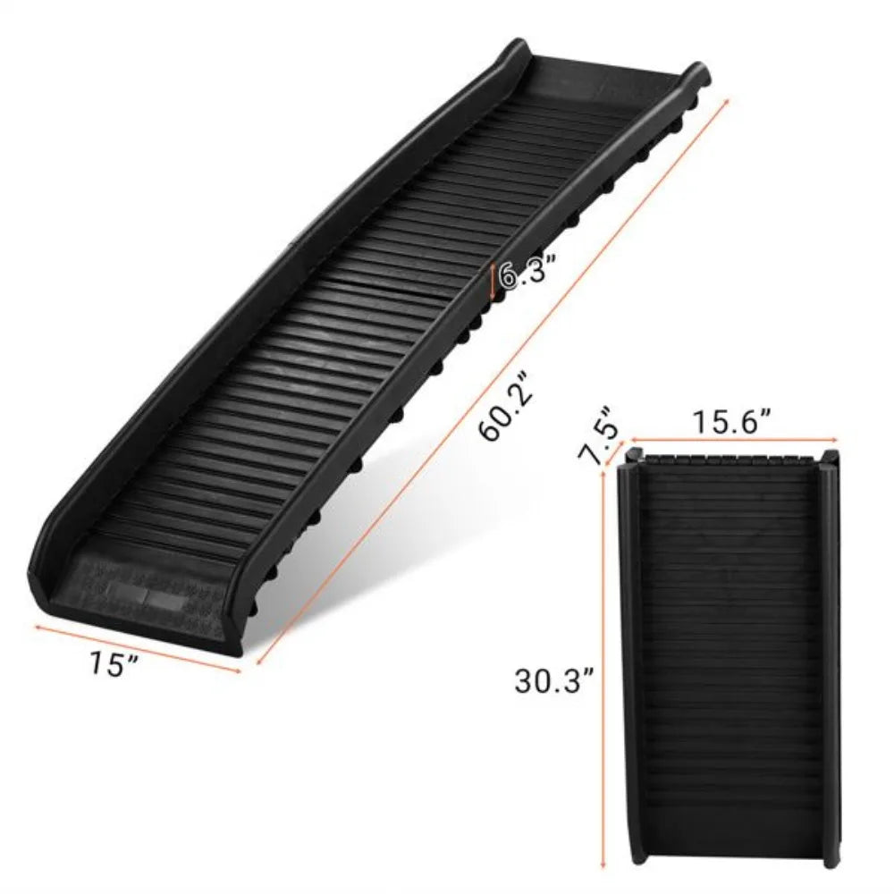 63" Folding Pet Ramp, Portable Dog Ramp,Perfect for Travel, Safe, Lightweight & Easy to Maintain,Folding Dog Ramp