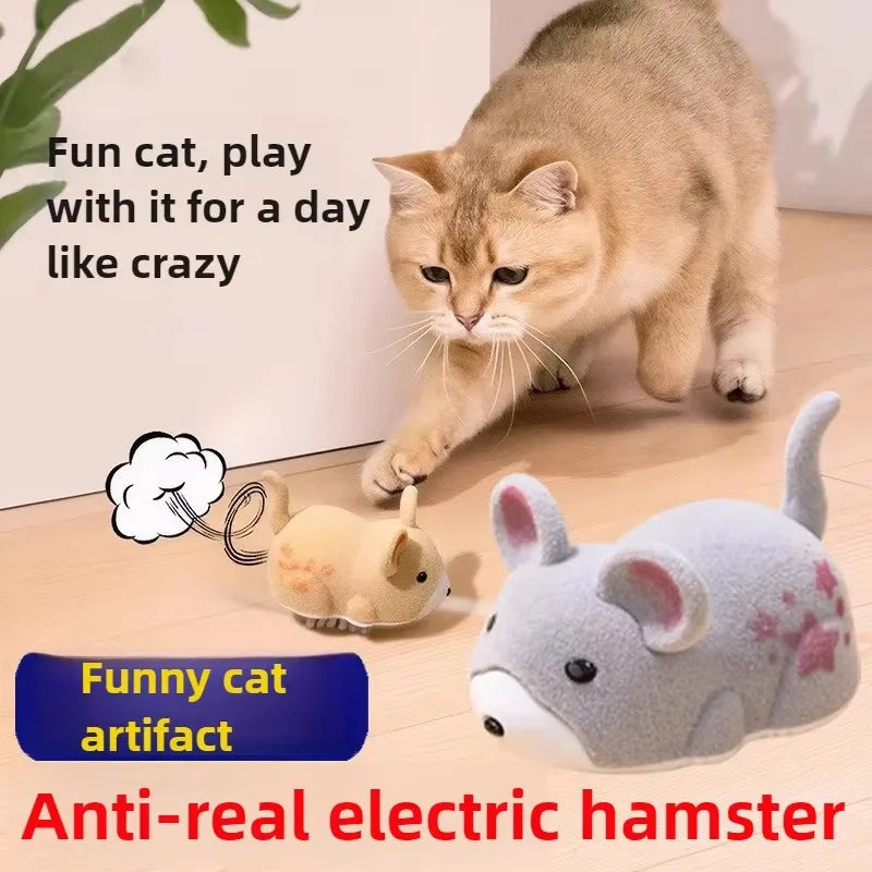Macroupta Interactive Cat Toy Mouse Self Moving Obstacles Pet Supplies